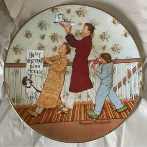 1978 Norman Rockwell "Happy Birthday, Dear Mother" collector plate